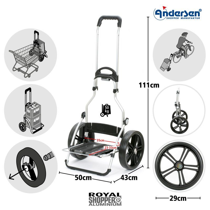 Shoppingvagn Andersen Royal Hydro 2.1, röd