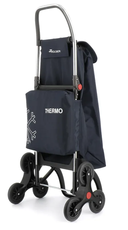 Shoppingvagn Rolser Thermo med kylfack 6L, blå